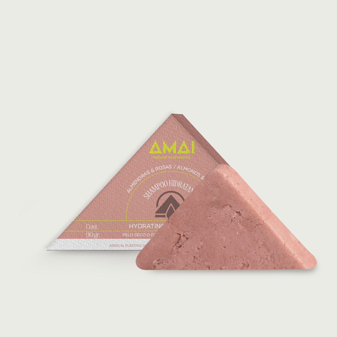 Natural rose and almond moisturizing shampoo bar