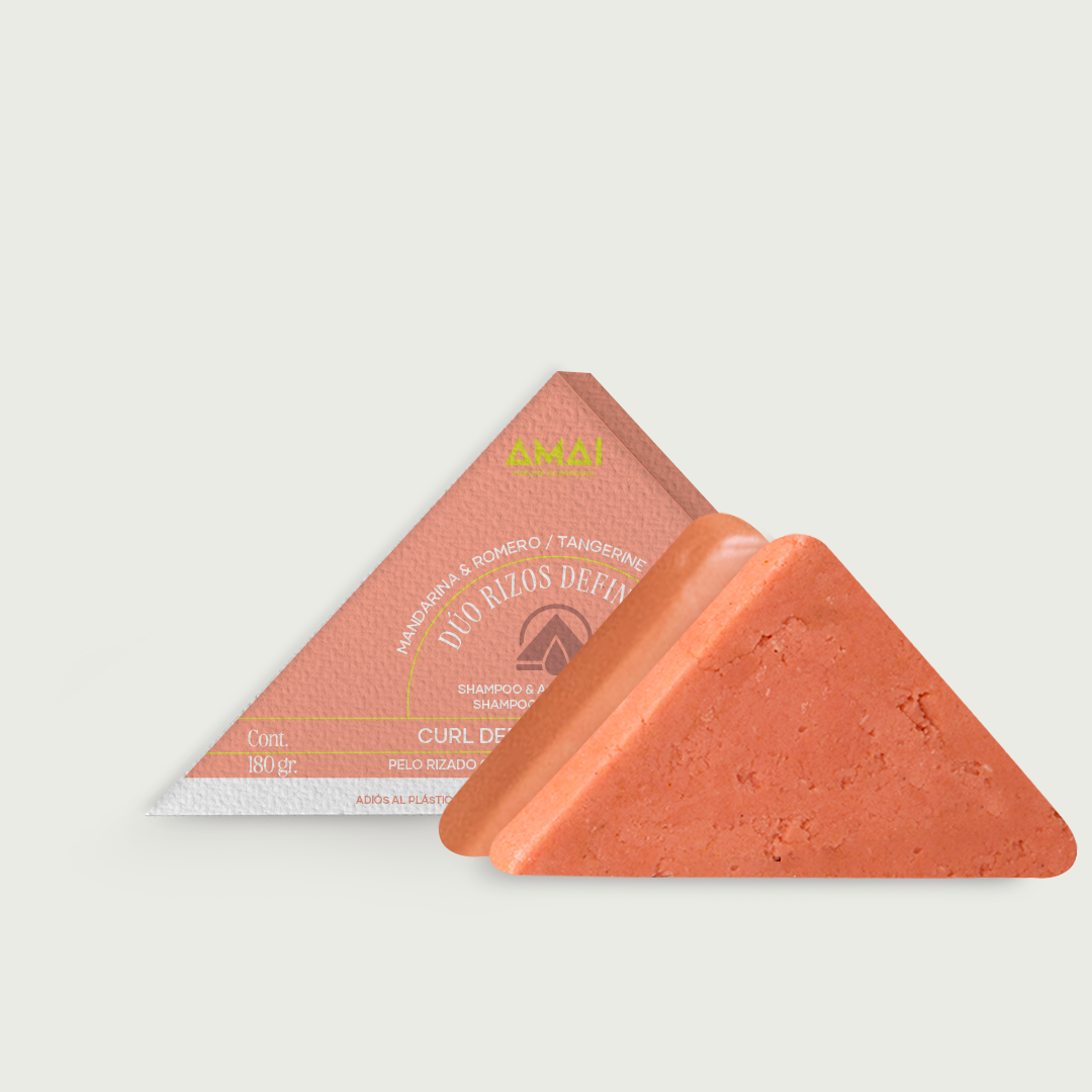Shampoo and conditioner bar for curly wavy hair